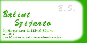 balint szijarto business card